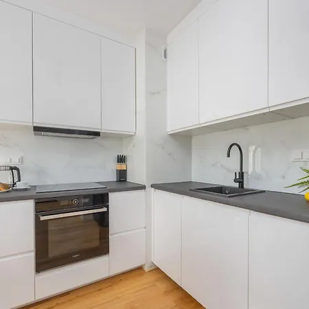 Elegant In With Parking And Desk For Remote Work By Renters דירה ורשה